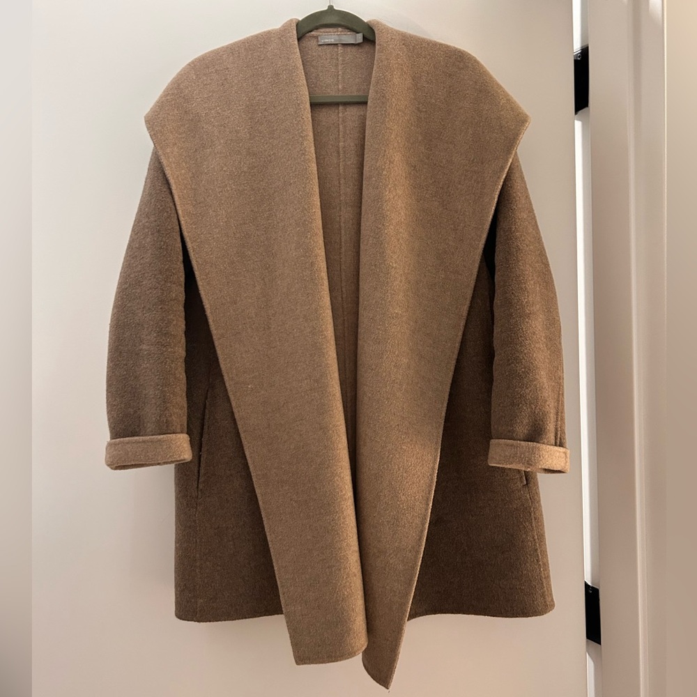 Vince Wool-Blend Hooded Coat - Picture 3 of 5